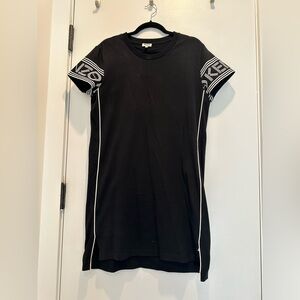 Kenzo Black Mini Dress with White Accents